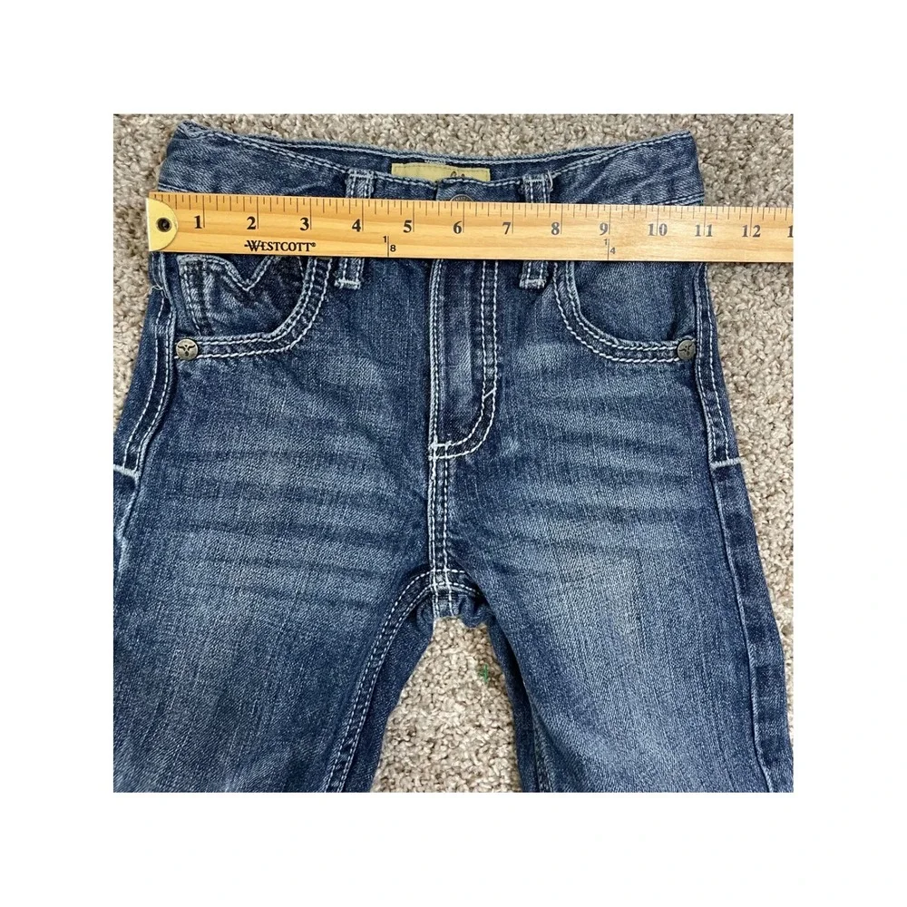 Wrangler 20X Jeans Kids Size 8 Blue Excellent Western Adjustable Waist Straight